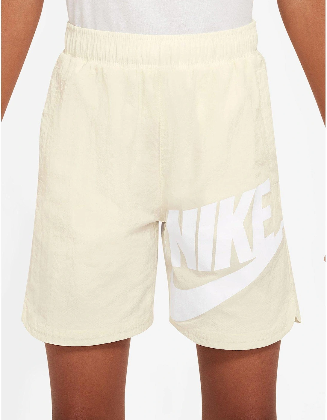 Older Boys Sportswear Woven Big Logo Short - White, 5 of 4