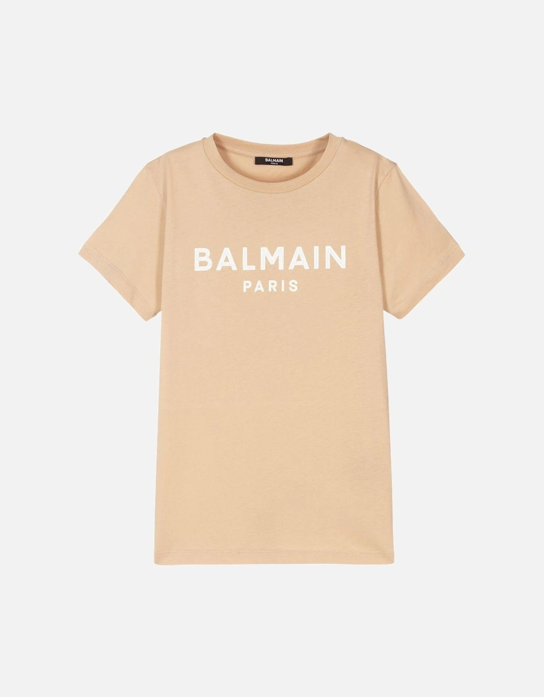 Boys Classic Logo T-Shirt Beige, 3 of 2