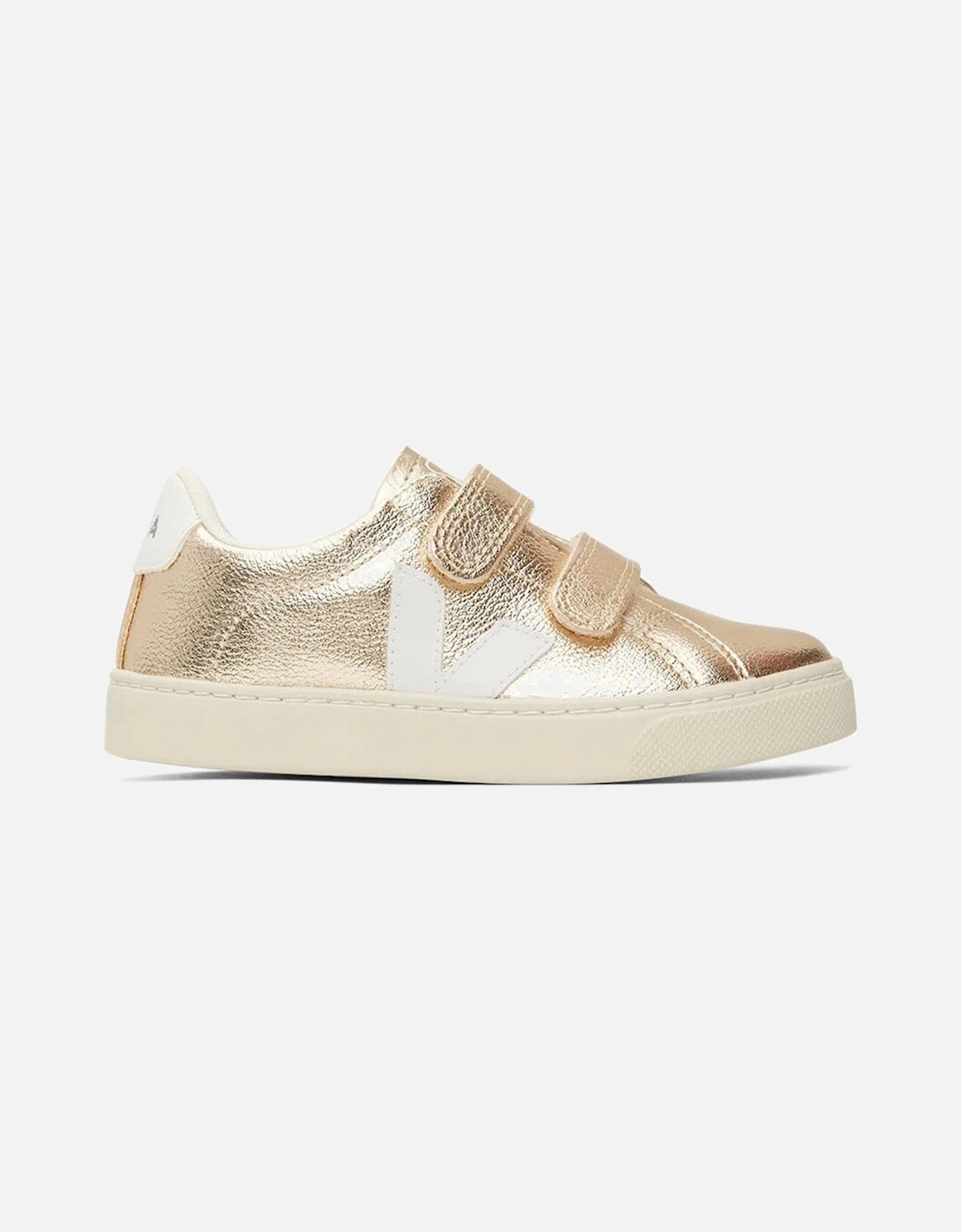 Girls Explar Chromefree Leather Sneakers Gold, 5 of 4