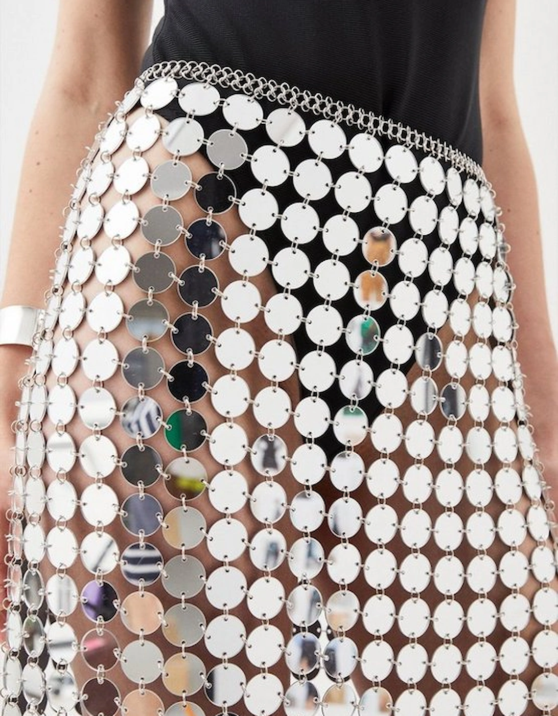 Mirrored Disc Maxi Skirt