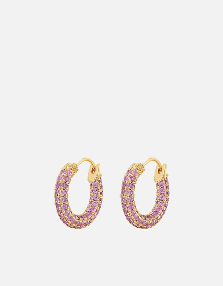 Pavé Amalfi Plated Brass Crystal Earrings
