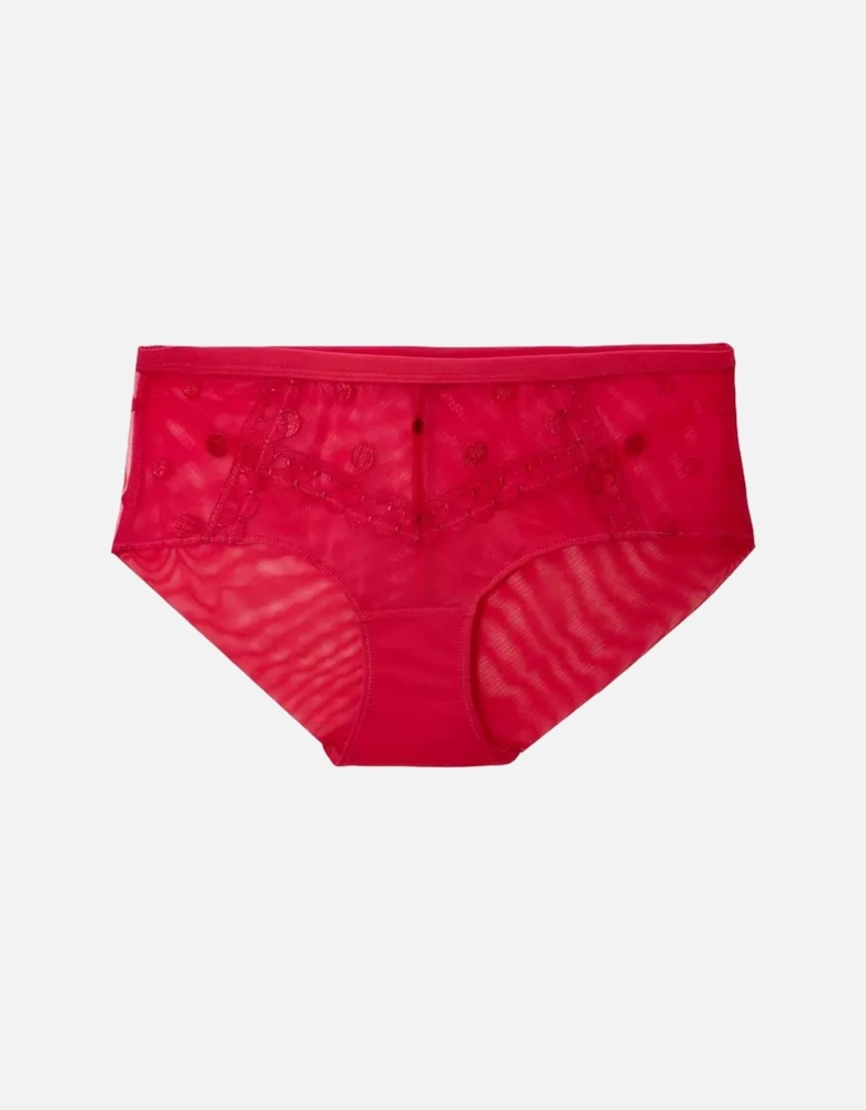 Womens/Ladies Spotted Embroidered Midi Brief