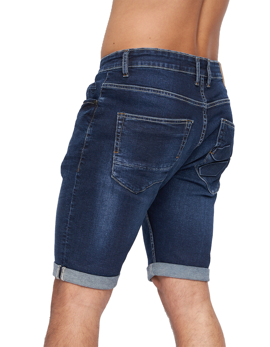 Mens Tonwin Denim Embossed Shorts