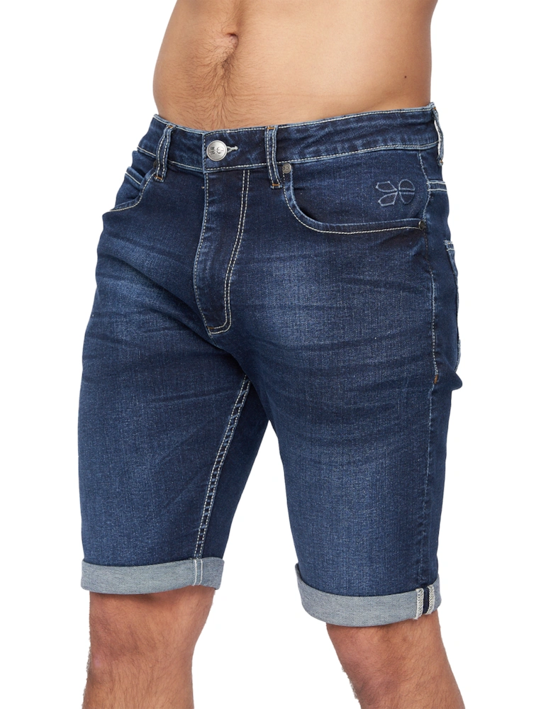 Mens Tonwin Denim Embossed Shorts