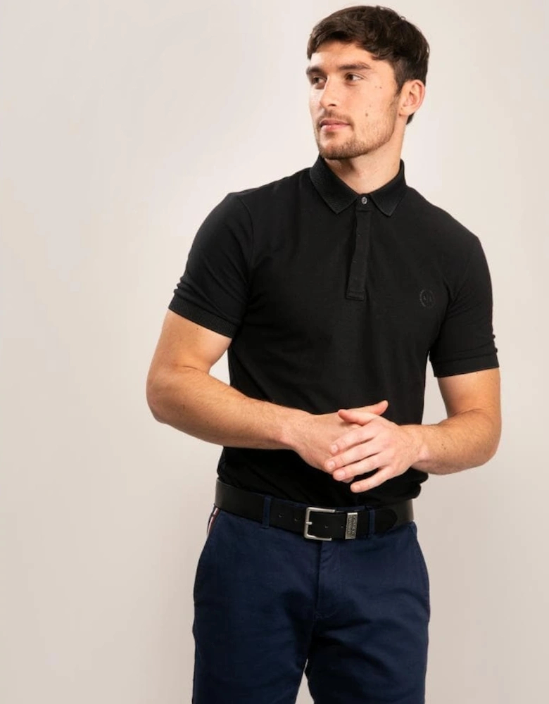 Mens Short Sleeve Micro Logo Polo Shirt