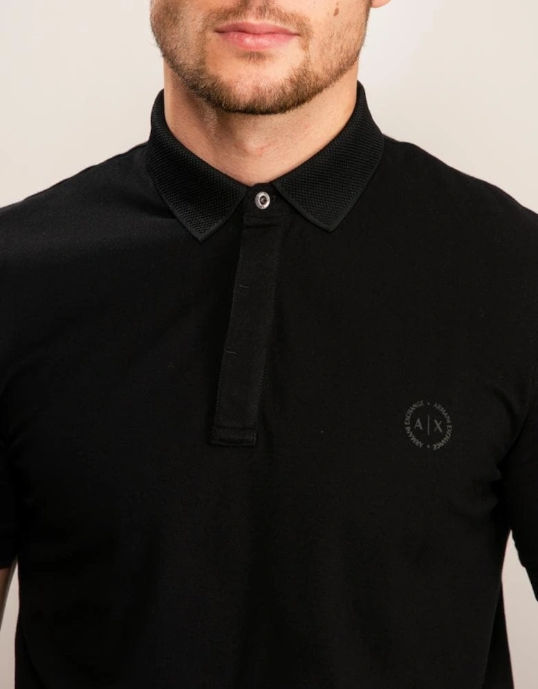 Mens Short Sleeve Micro Logo Polo Shirt