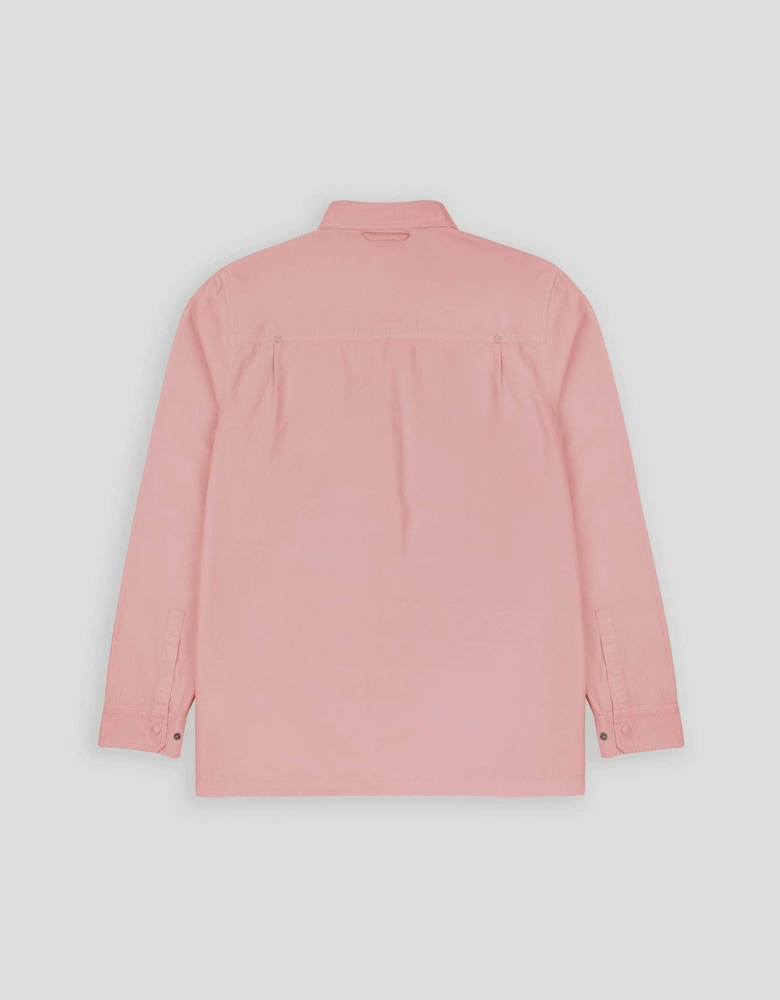 Lightweight Relaxed Snap Button Shirt Dusty Pink