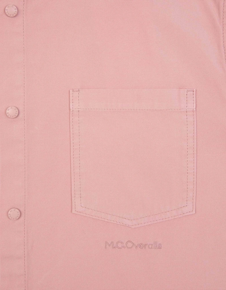 Lightweight Relaxed Snap Button Shirt Dusty Pink