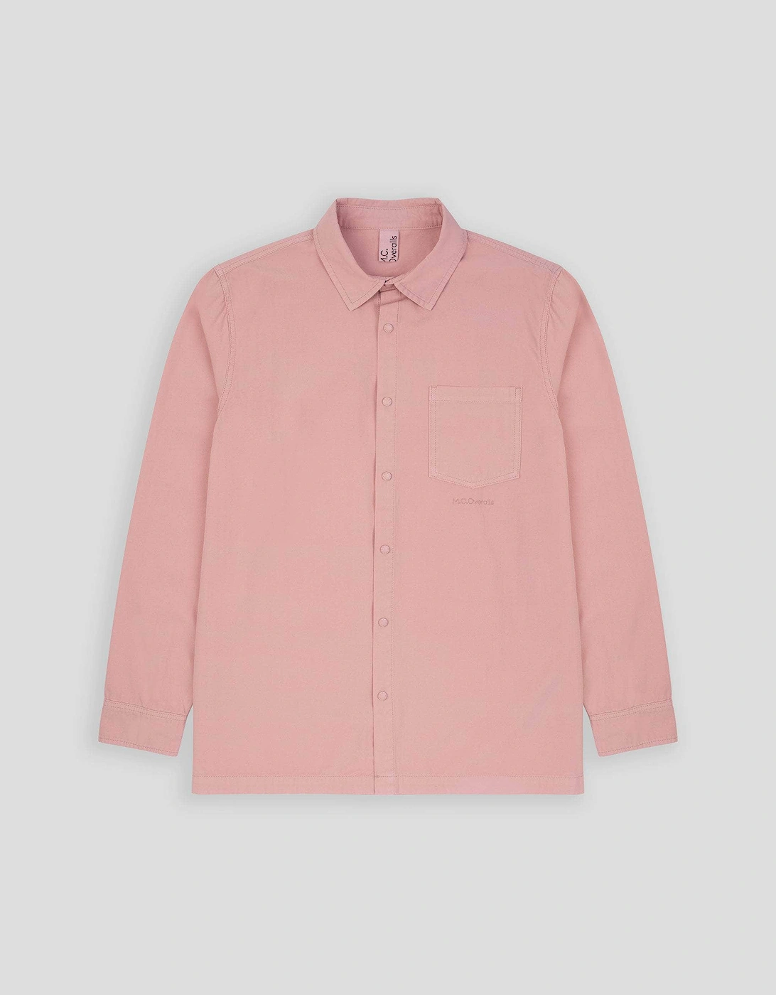 Lightweight Relaxed Snap Button Shirt Dusty Pink, 7 of 6