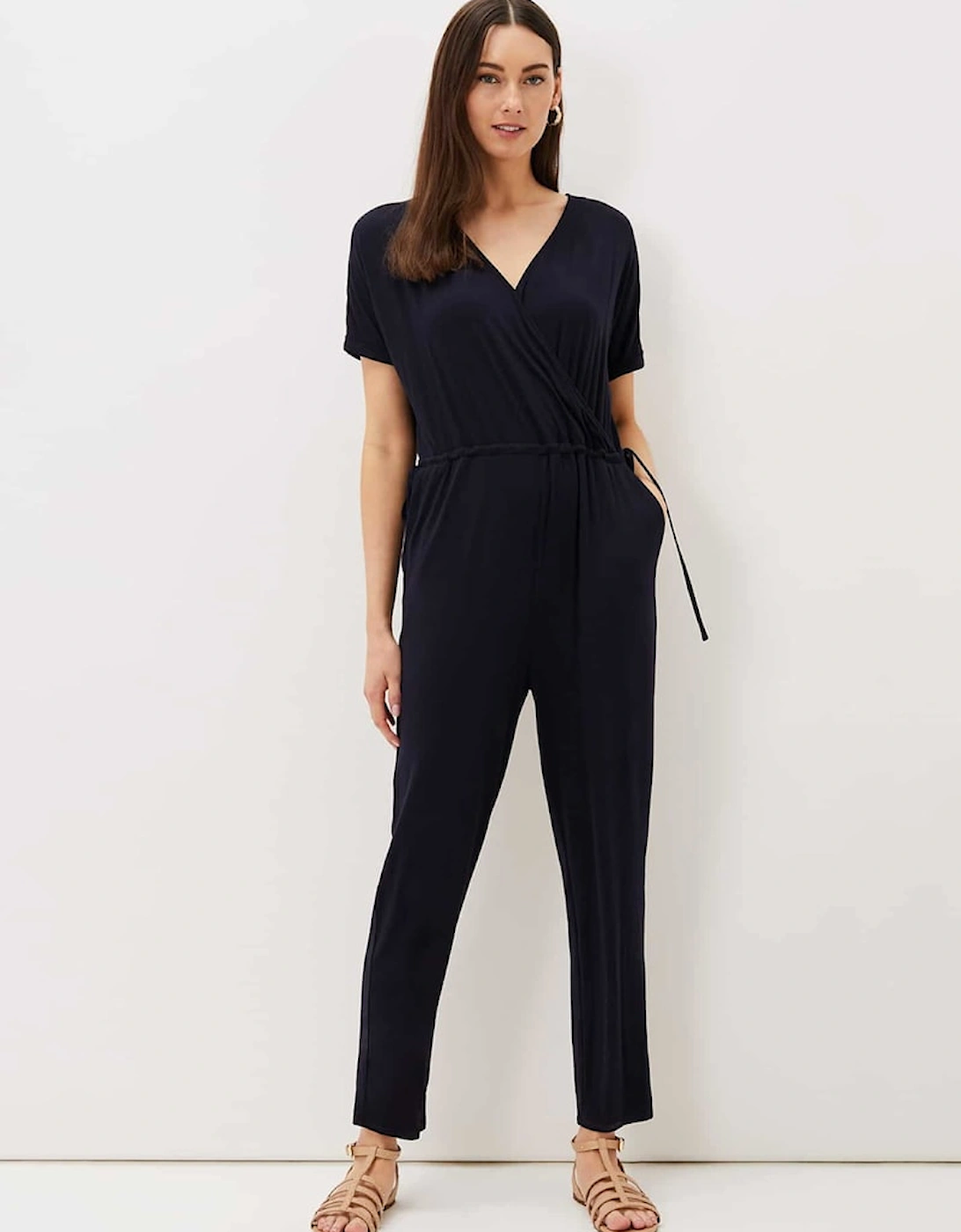 Lyla Jersey Wrap Front Jumpsuit, 7 of 6