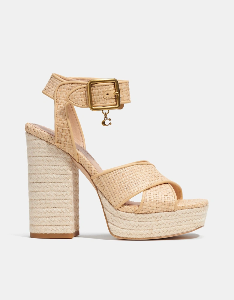 Women's Nelly Raffia Platform Sandals - - Home - Brands - - Women's Nelly Raffia Platform Sandals