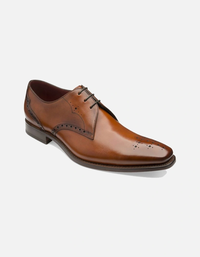 Design Hannibal Calf Punched Derby Shoe Chestnut