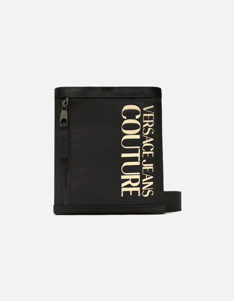 Iconic Gold Logo Black Pouch Bag