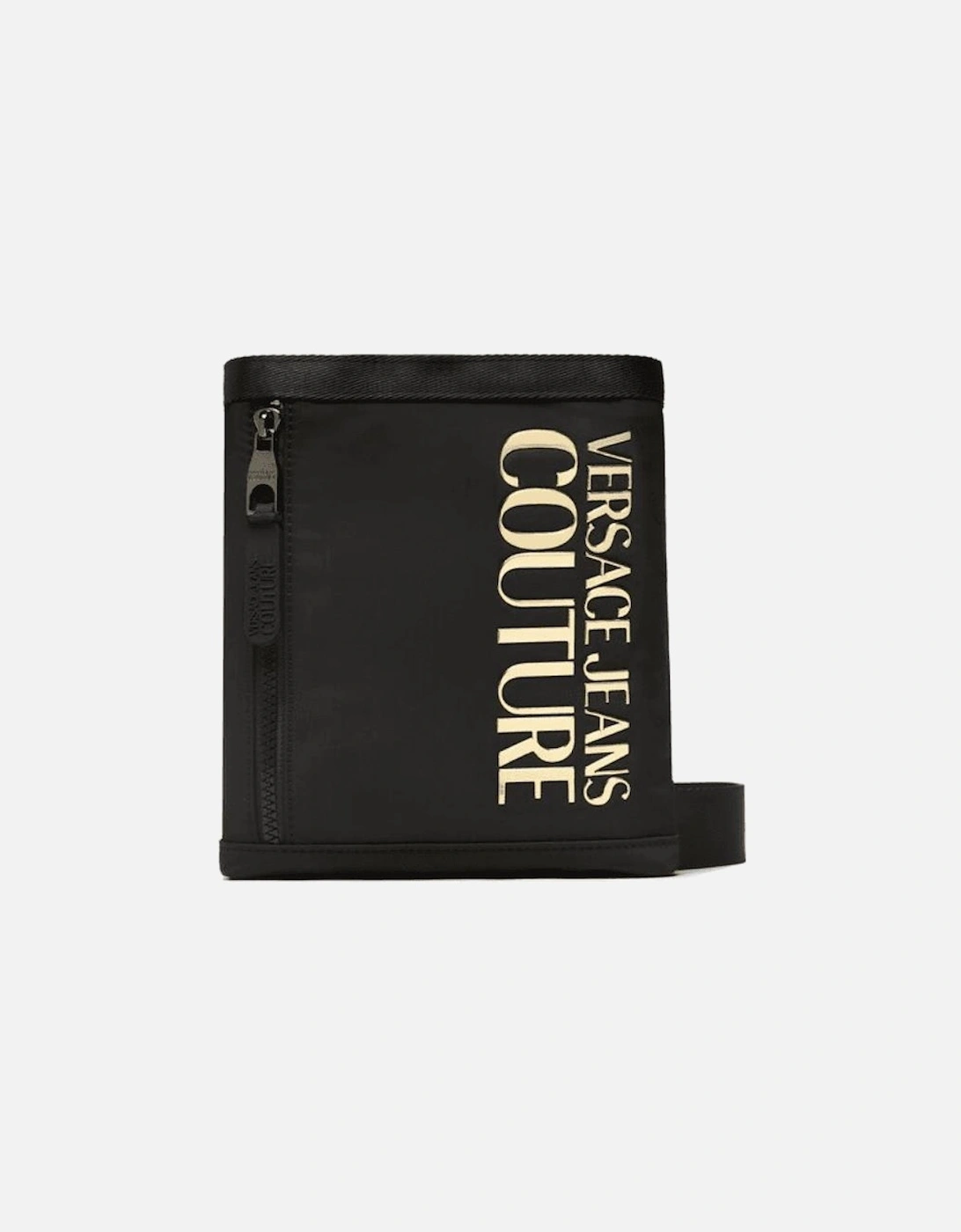 Iconic Gold Logo Black Pouch Bag, 4 of 3