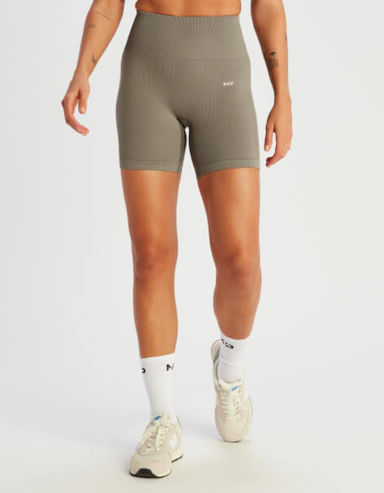 Women's Tempo Rib Seamless Shorts - Deep Taupe