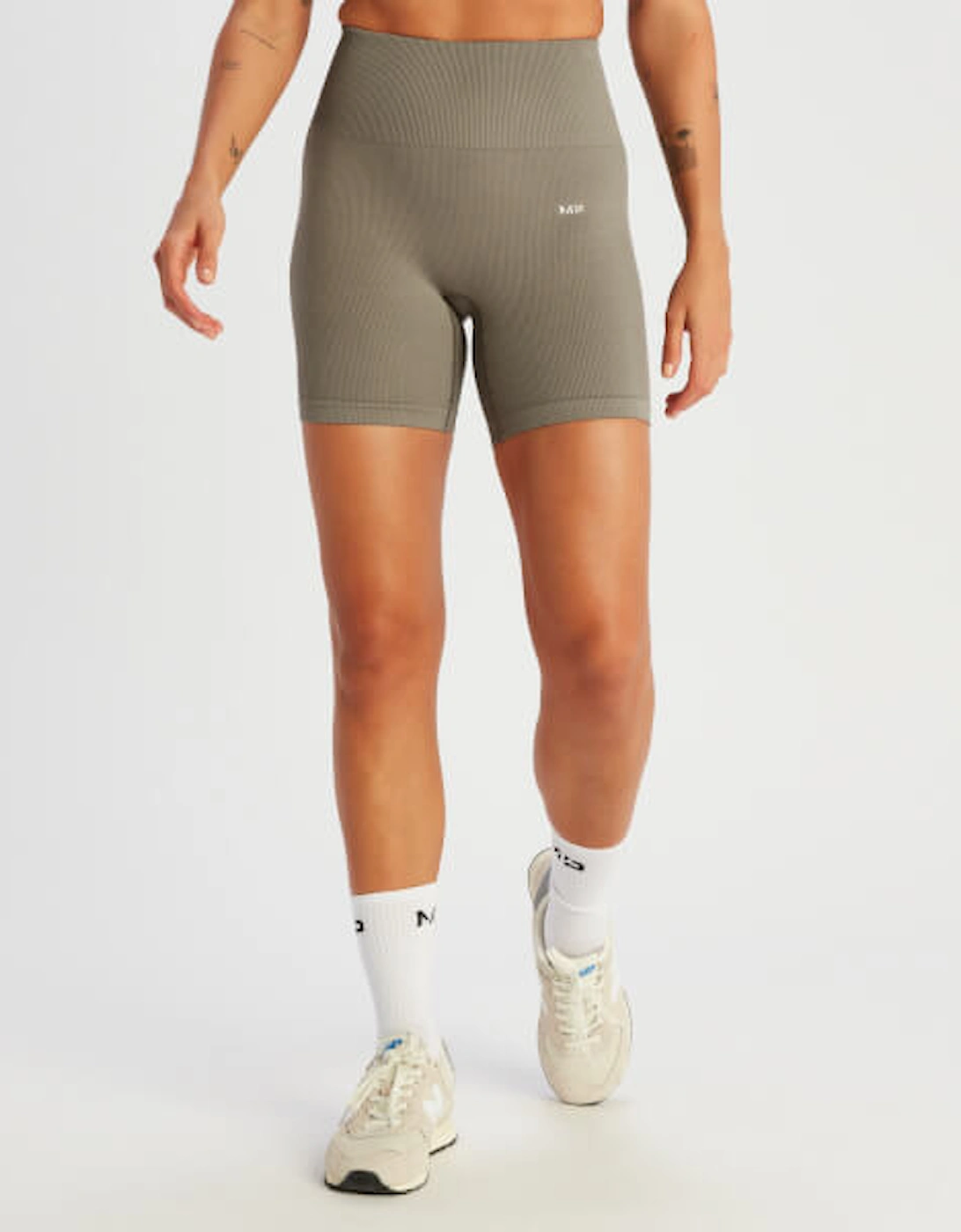 Women's Tempo Rib Seamless Shorts - Deep Taupe, 2 of 1