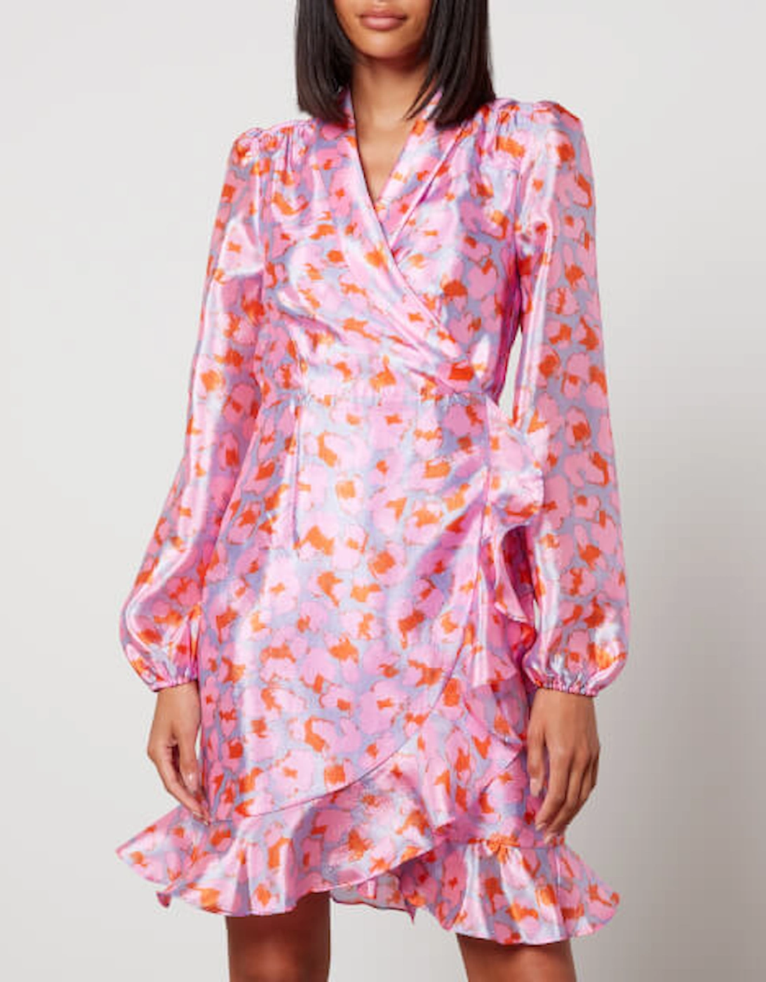 Lindacras Printed Satin-Crepe Wrap Dress, 2 of 1