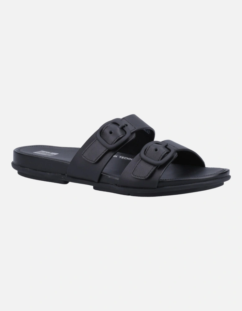 Womens Gracie Adjustable Buckle Slip On Sliders