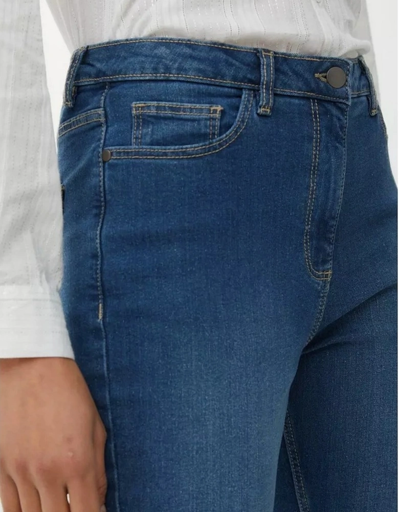 Womens/Ladies 5 Pockets Straight Leg Jeans