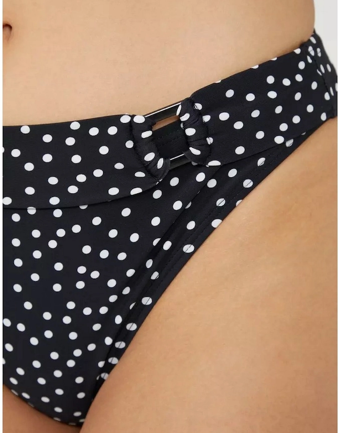 Womens/Ladies Spotted Ring Detail Bikini Bottoms