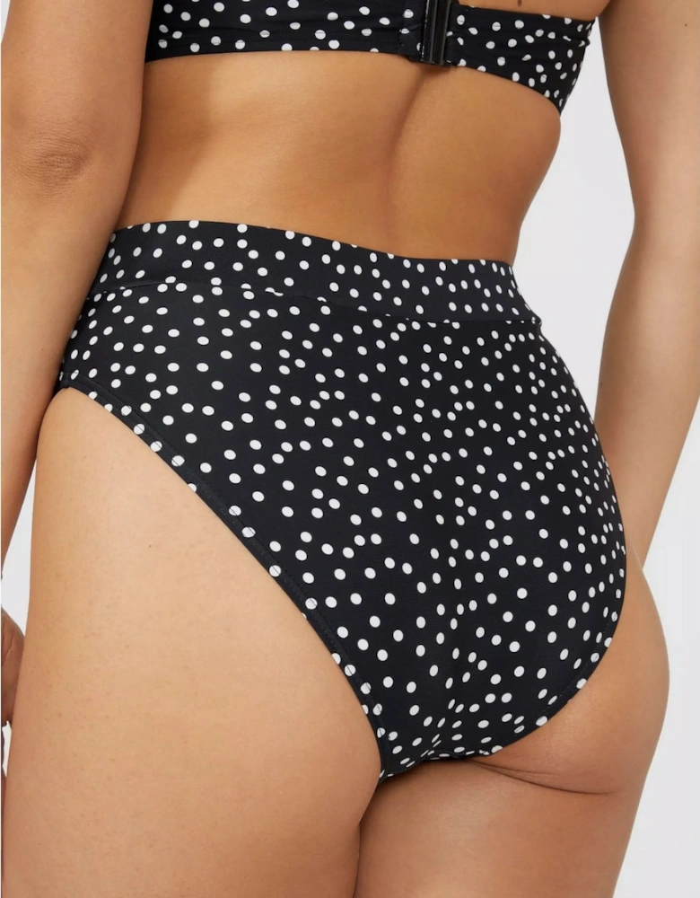 Womens/Ladies Spotted Mid Rise Bikini Bottoms