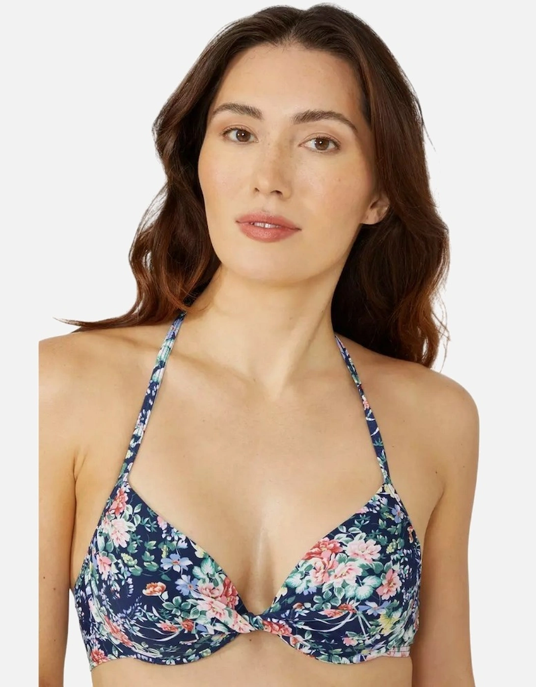 Womens/Ladies Floral Underwired Bikini Top, 5 of 4