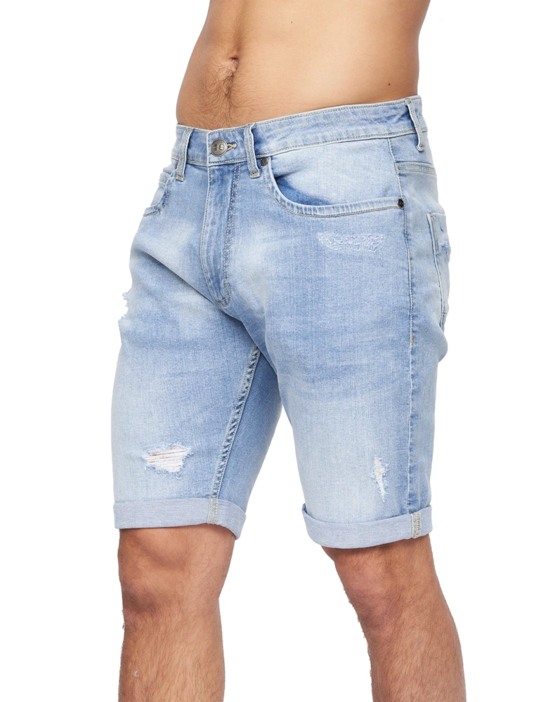 Mens Riptrey Abraised Denim Shorts