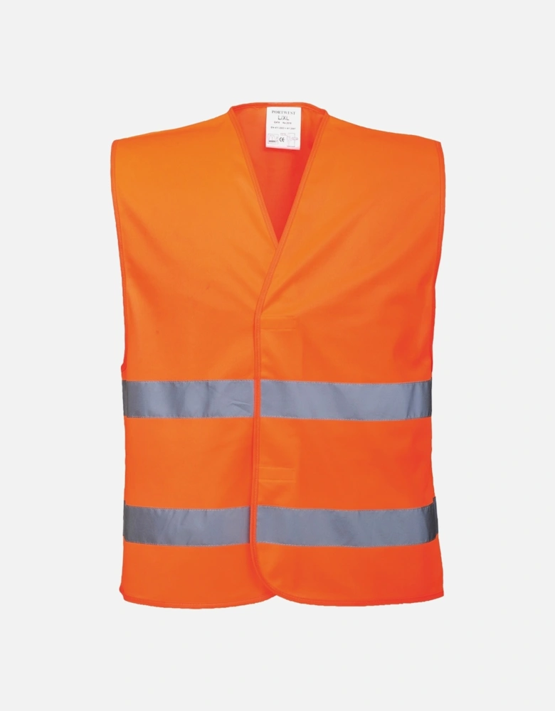 Unisex High Visibility Two Band Safety Work Vest