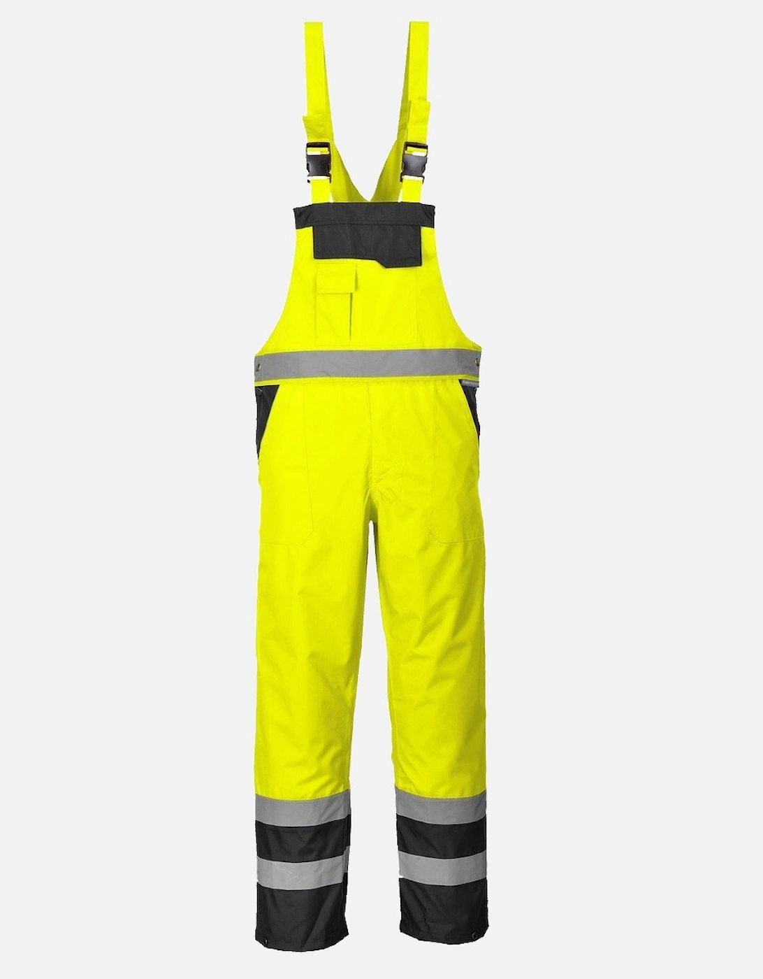 Unisex Contrast Hi Vis Bib And Brace Coveralls - Unlined (S488) / Workwear (Pack of 2), 3 of 2
