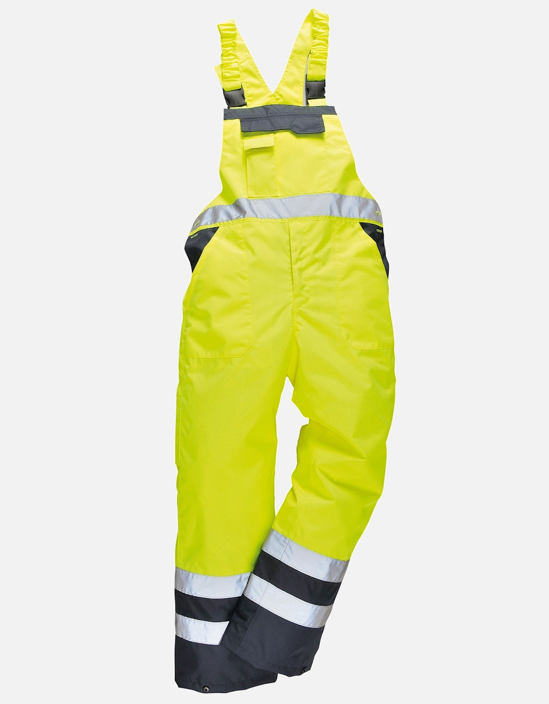 Unisex Contrast Hi Vis Bib And Brace Coveralls - Unlined (S488) / Workwear, 3 of 2