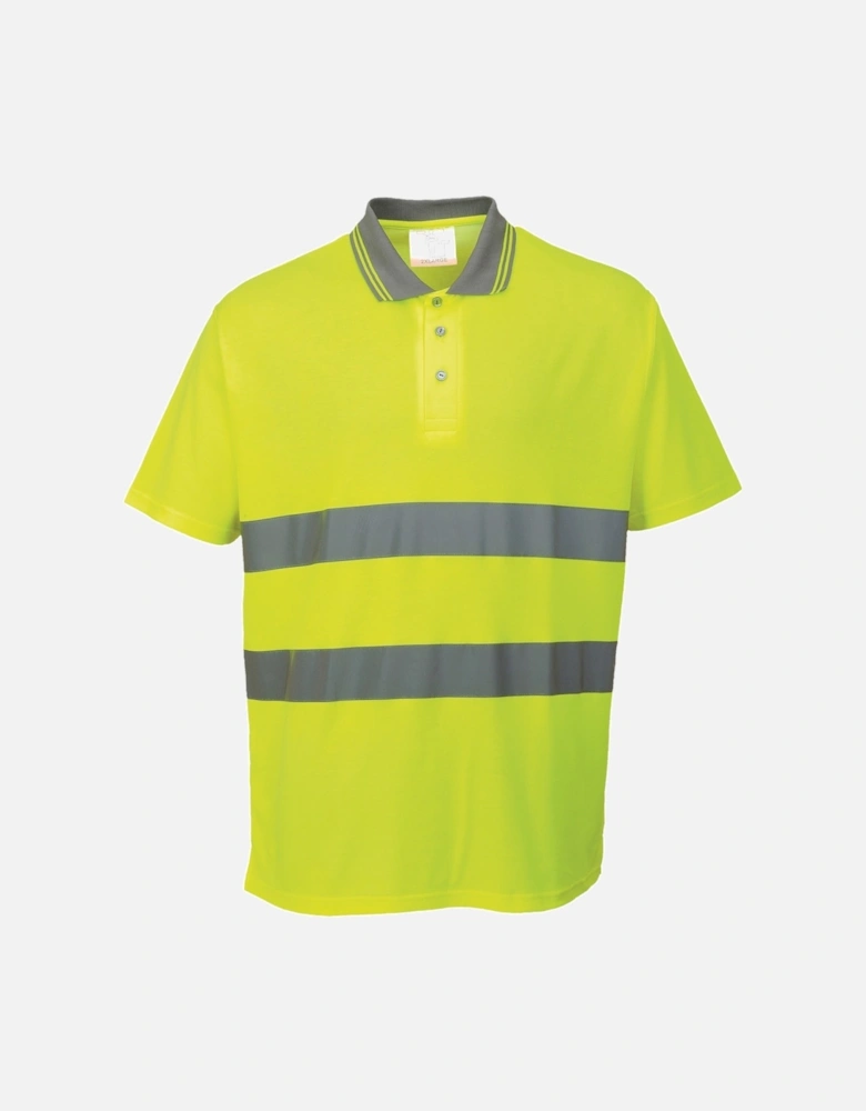 Cotton Comfort Reflective Safety Short Sleeve Polo Shirt