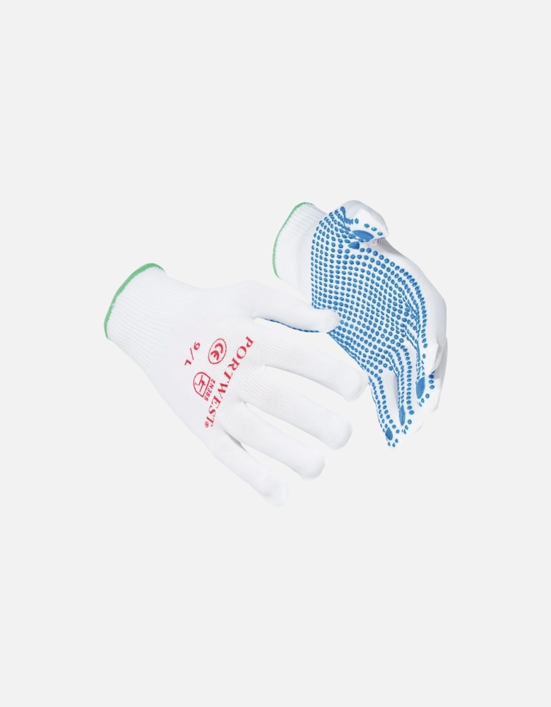 Nylon Polka Dot Gloves (A110) / Safetywear / Workwear (Pack of 2)