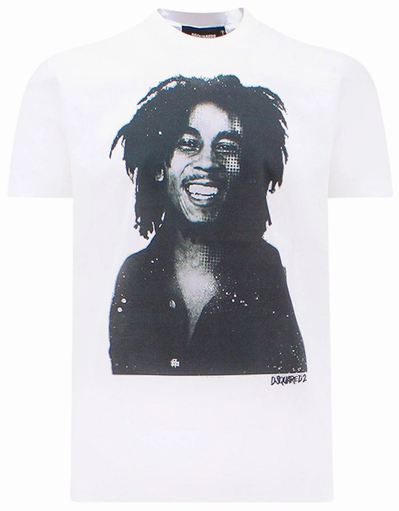 Mens Bob Marley T-shirt White