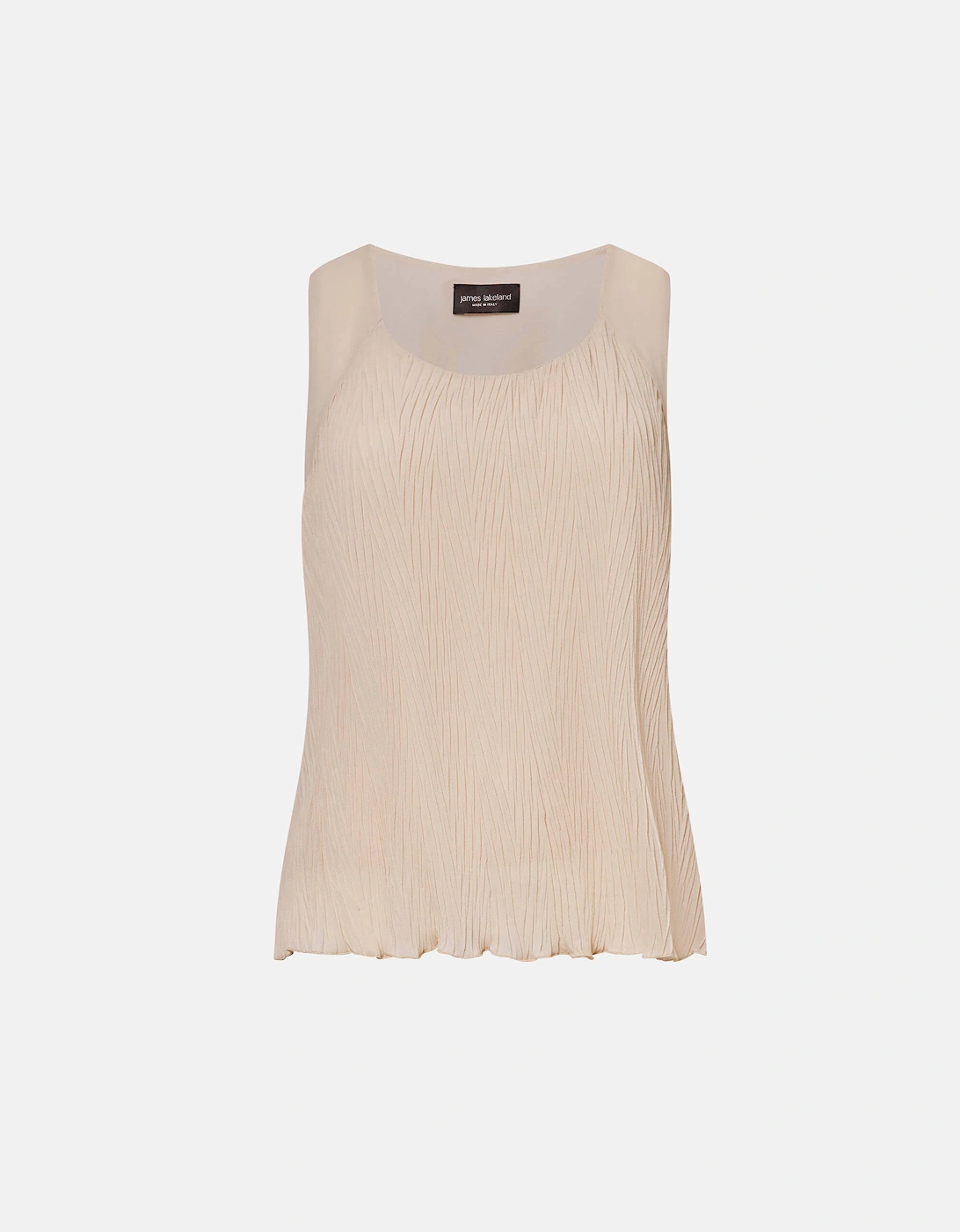 Pleated Vest Beige