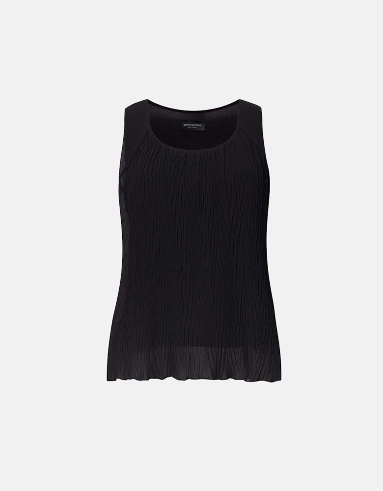 Pleated Vest Black