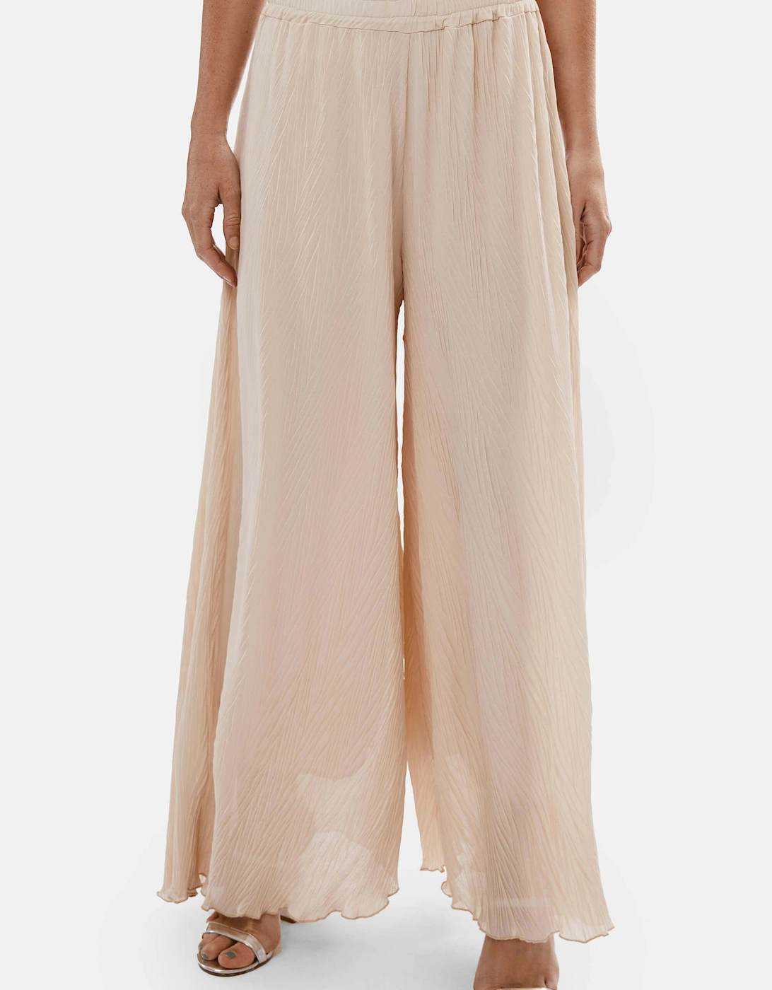 Pleated Cropped Trousers Beige, 6 of 5