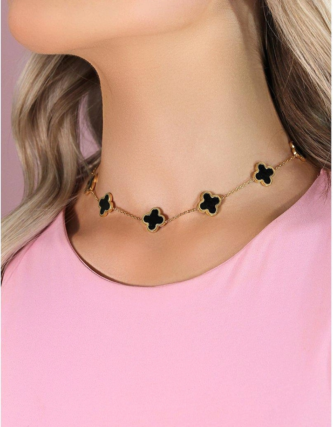 Luck Choker Necklace - Gold & Black, 2 of 1