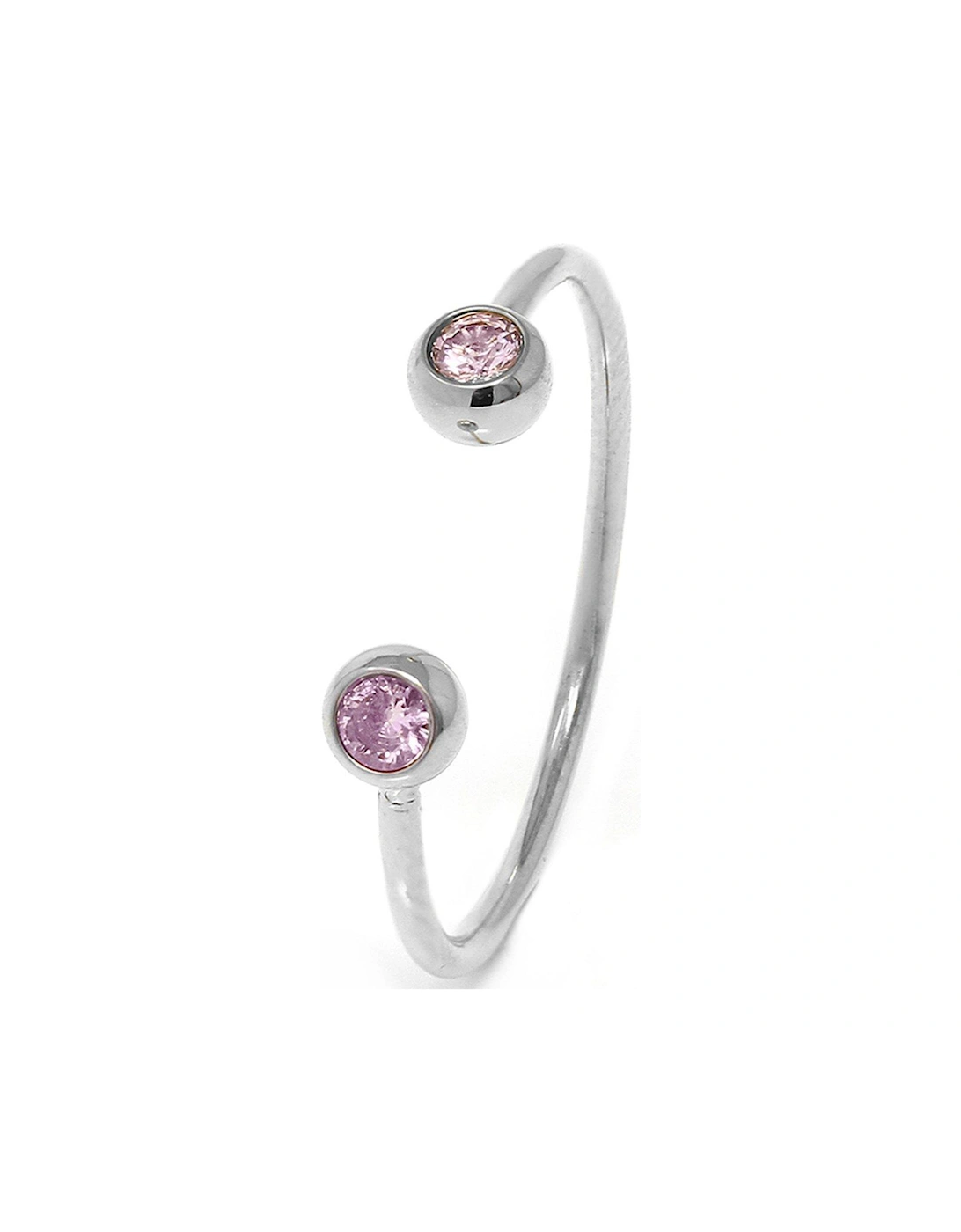 Bezel Adjustable Ring - Pink Stone, 2 of 1