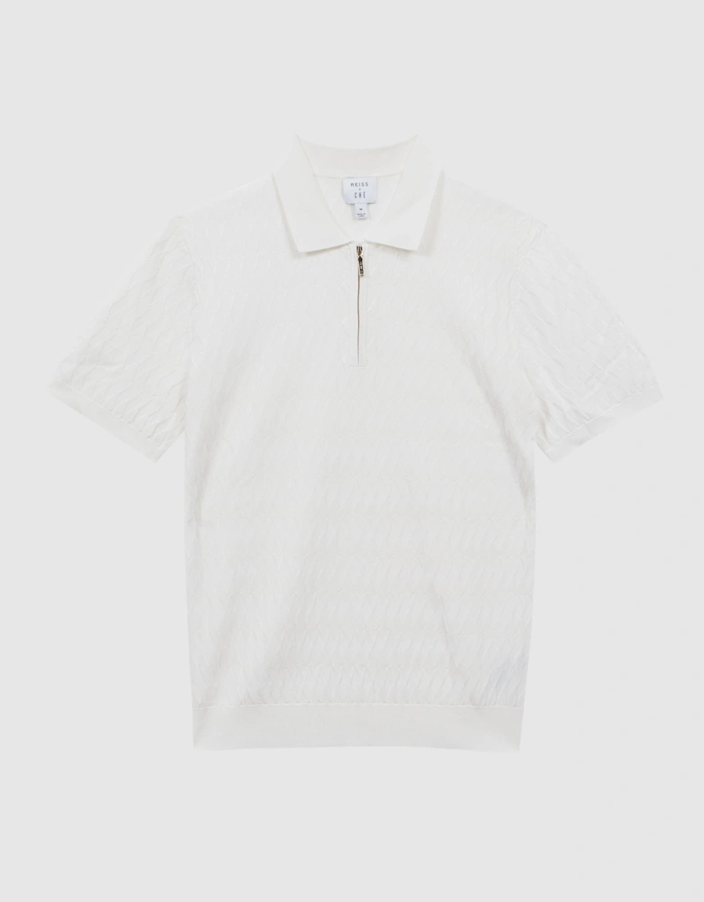 | Ché Textured Half-Zip Polo Shirt