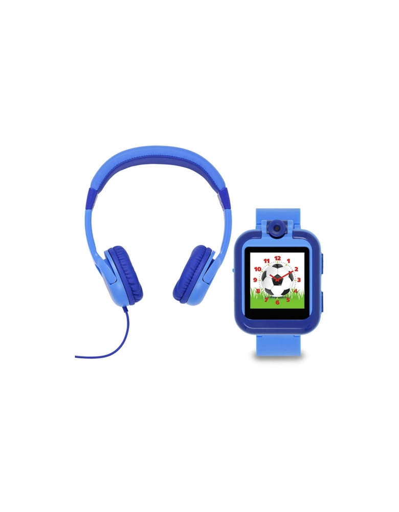 Plain Blue Interactive Watch & Headphone Set