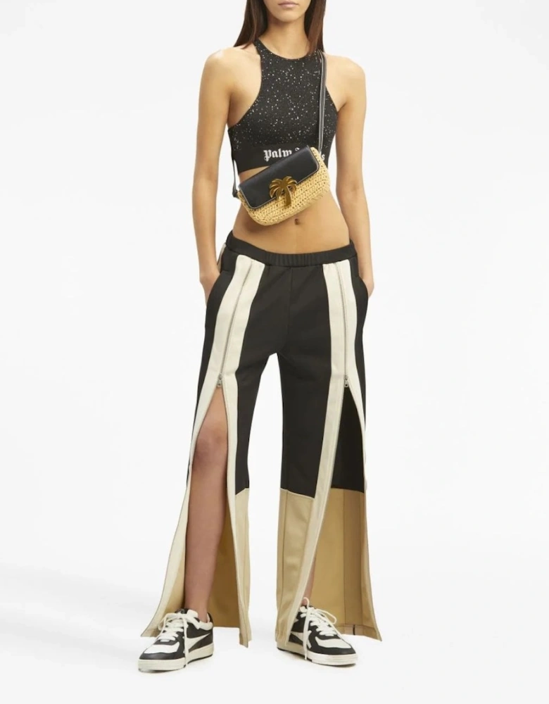 Womens Cut Zipped Track Pants Butter