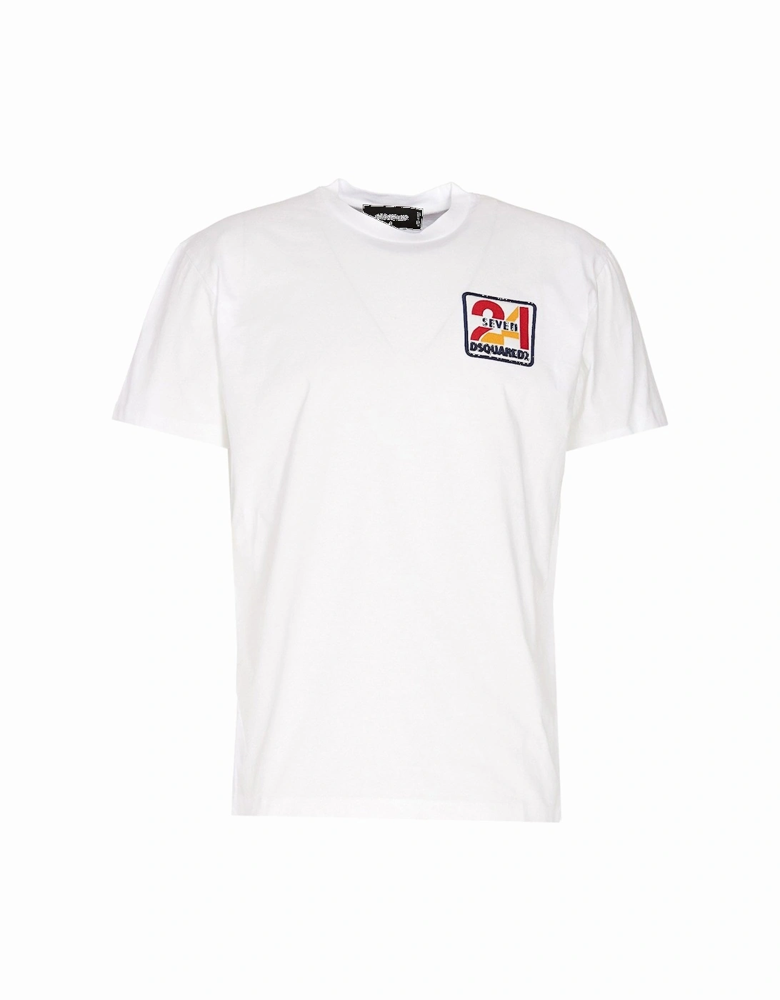 Mens Logo Patch T-shirt White, 4 of 3