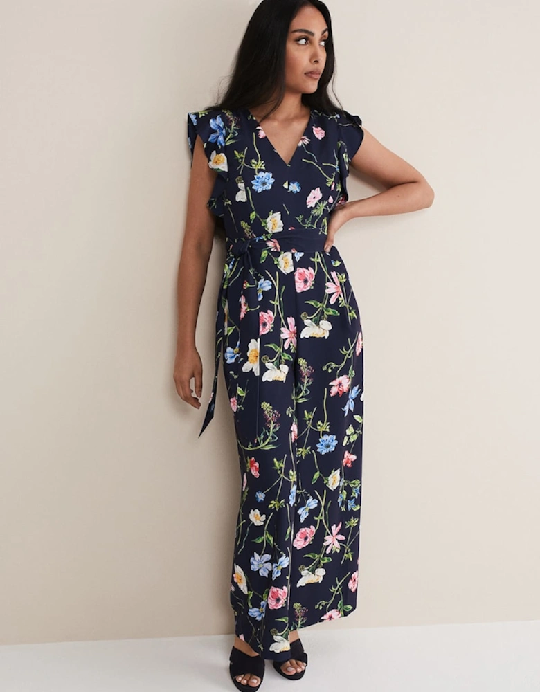 Petite Kallie Floral Wide Leg Jumpsuit