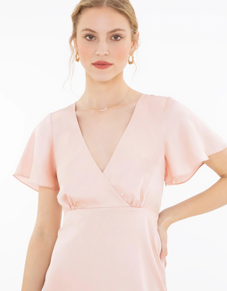 Mattox Midi Dress in Pink