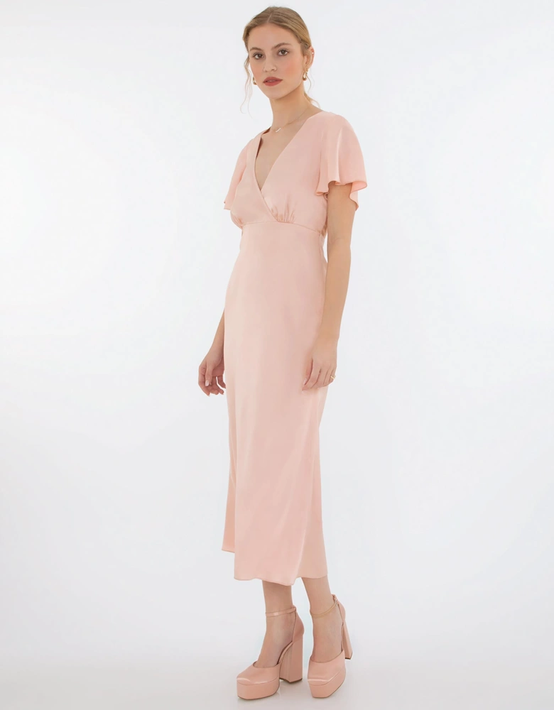 Mattox Midi Dress in Pink