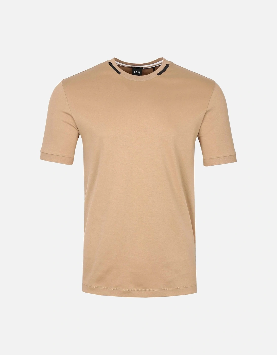 Hugo Mens Classic Plain T Shirt Beige, 3 of 2