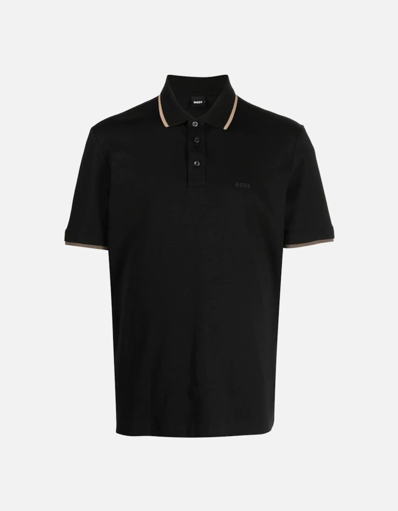 Hugo Mens Classic 3 Button Polo Black