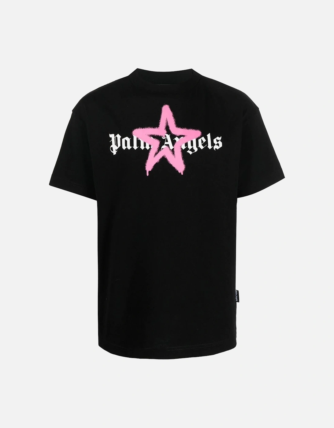 Pink Star Sprayed Logo-print T-shirt Black, 5 of 4