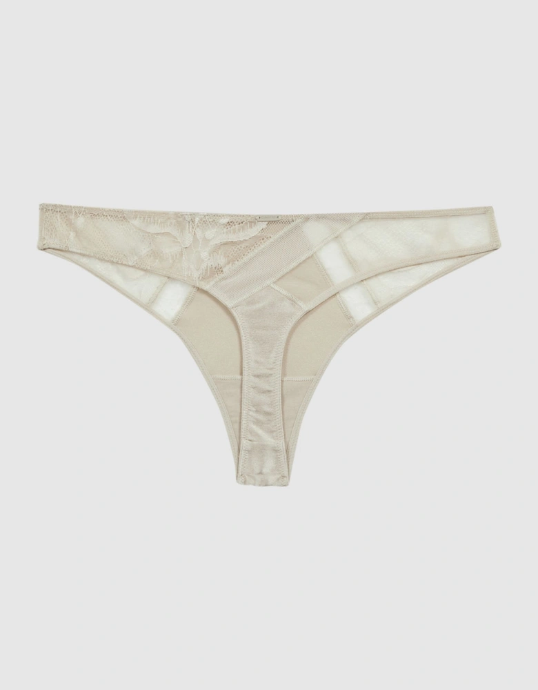 Calvin Klein Underwear Satin Lace Thong