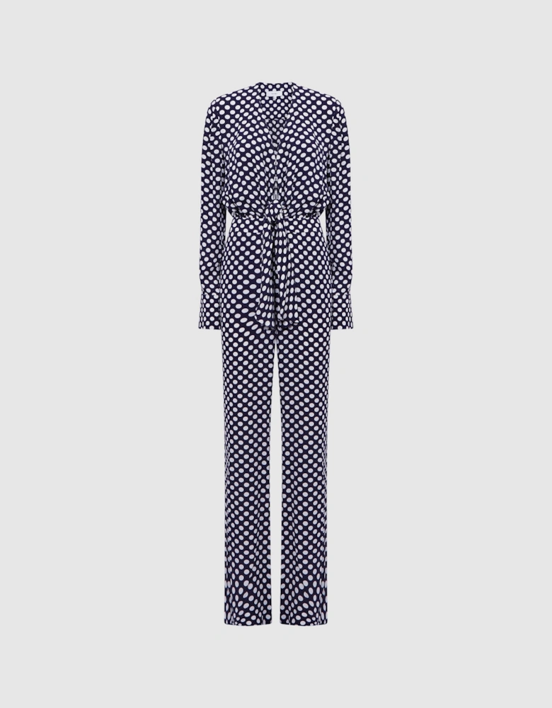 Wide Leg Polka Dot Jumpsuit